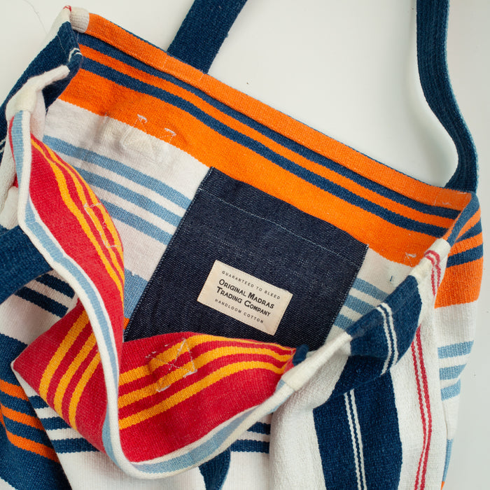 MAT WEAVE BEACH TOTE BAG - MULTI
