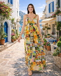 Mediterranean Resort Maxi Dress-AKC-31805