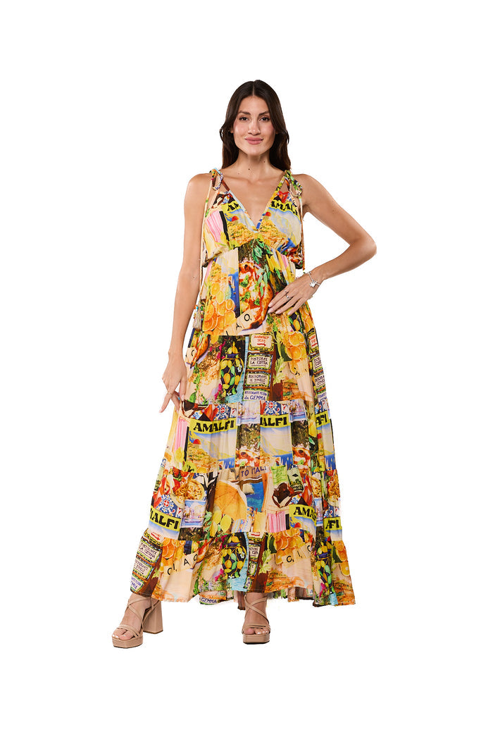Mediterranean Resort Maxi Dress-AKC-31805