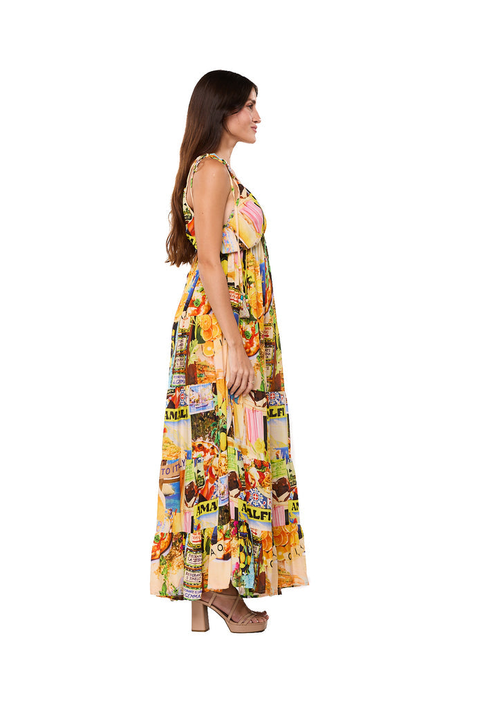 Mediterranean Resort Maxi Dress-AKC-31805