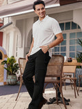 Men's Black Loose Fit Cargo Carpenter Jeans With 6 Pockets Non-Stretchable