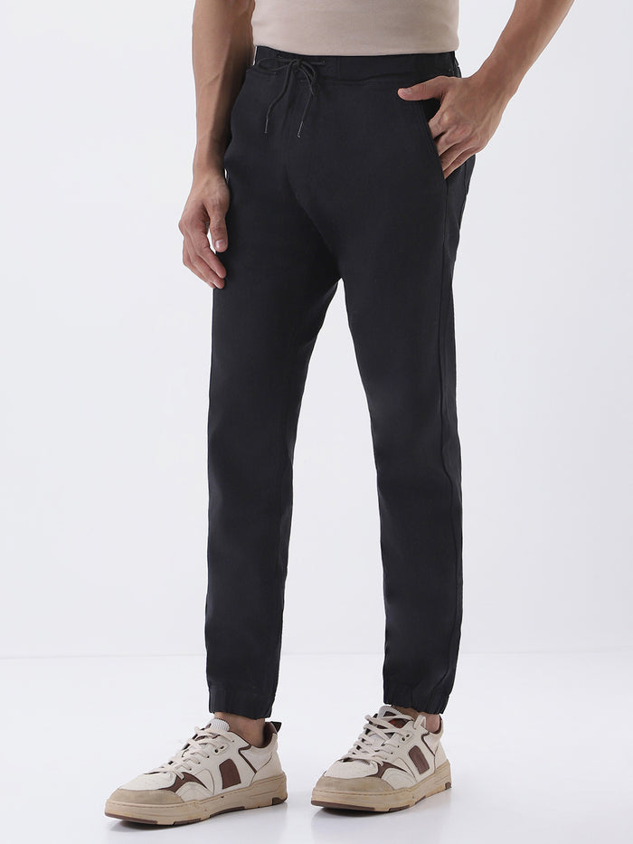 Men's Black Slim Fit Stretch Jogger Jeans