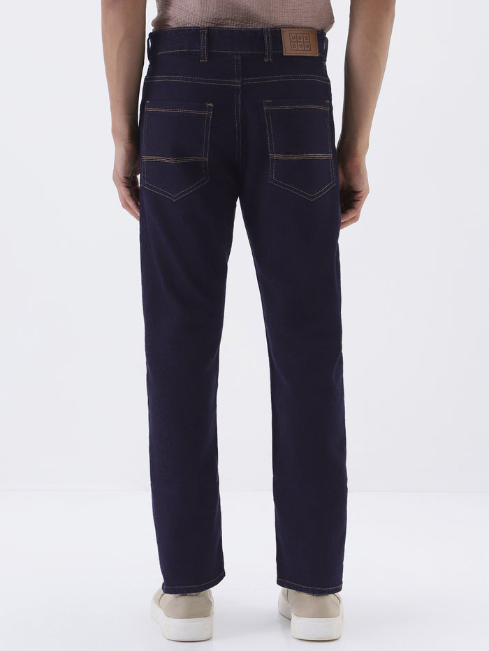 Men's Dark Blue Slim Fit Denim Jeans Stretchable