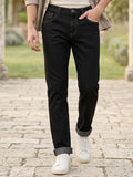 Men's Grey Regular Fit Washed Jeans Stretchable