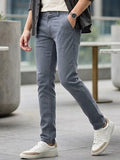 Men's Grey Slim Fit Washed Jeans Stretchable