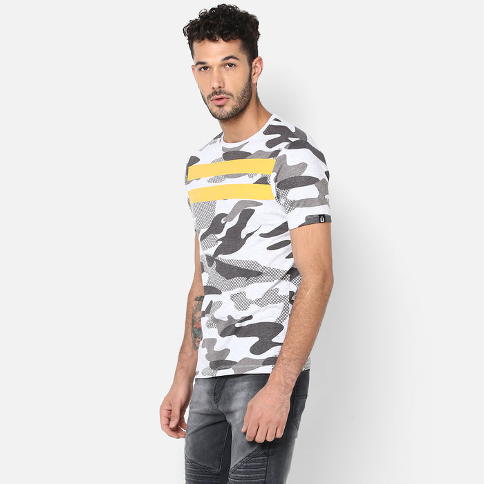 Men's Striped Slim Fit Half Sleeve T-Shirt