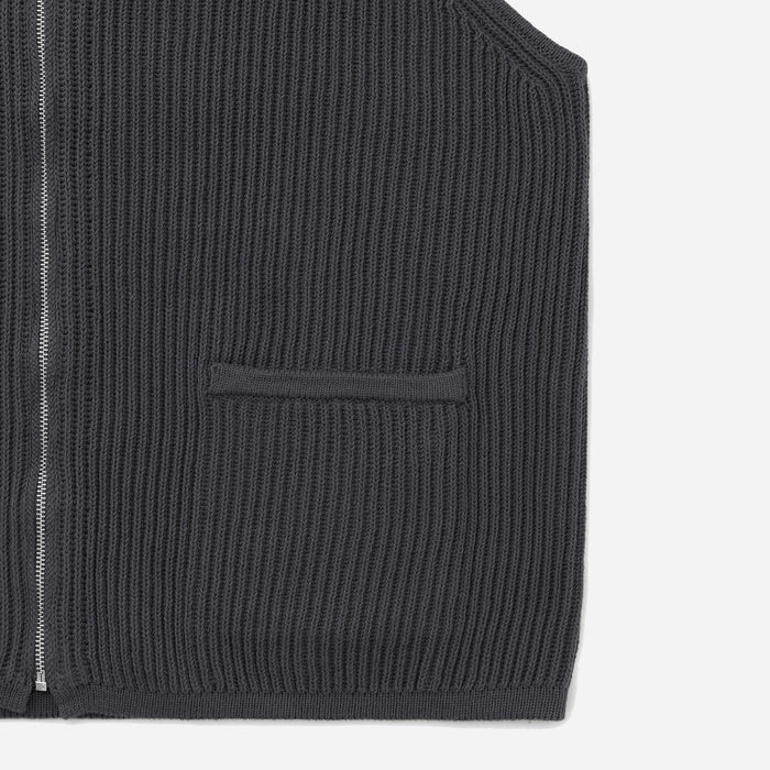 MILO KNIT VEST - COAL