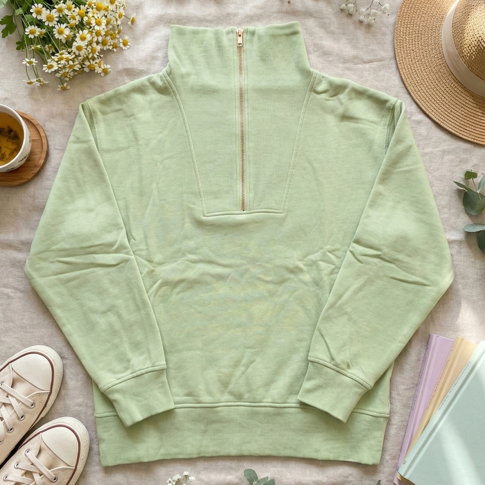 Mint Zip Pullover