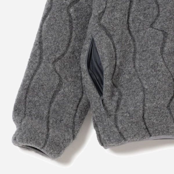 MOSLEY BOA WOOL HALF ZIP SWEATE - HEATHER GREY
