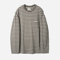 MULTI STRIPE LONG SLEEVE T-SHIRT - MUD
