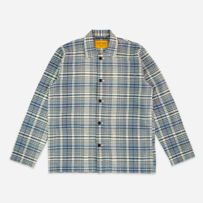 NO 106 SHIRT JACKET - MADRAS NAVY/NATURAL