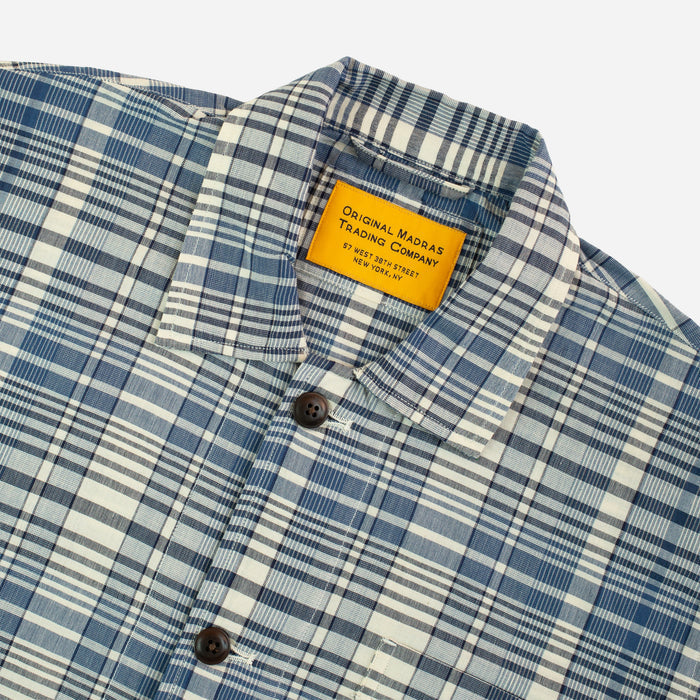 NO 106 SHIRT JACKET - MADRAS NAVY/NATURAL
