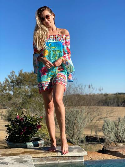 Ombre floral 652 top/tunic - in stock!