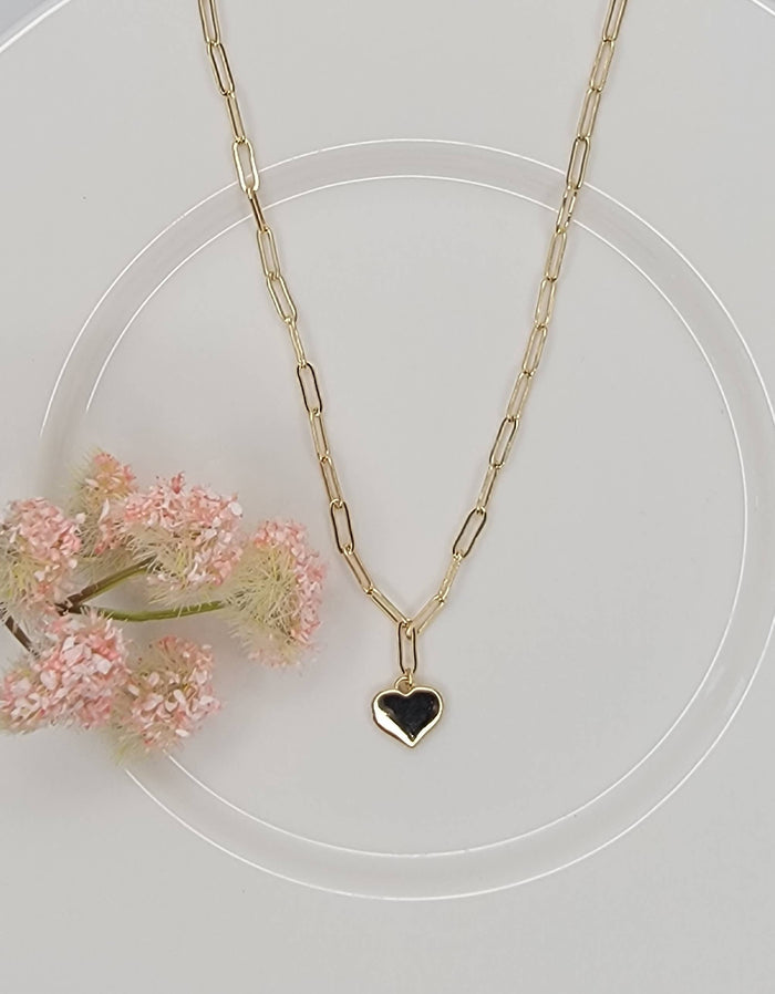 Paper Clip Heart Necklace