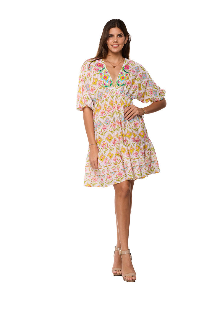 Pastel Bohemian Mini Dress-26658