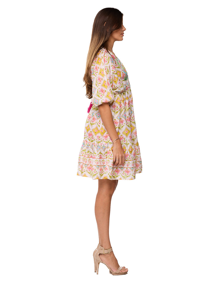 Pastel Bohemian Mini Dress-26658