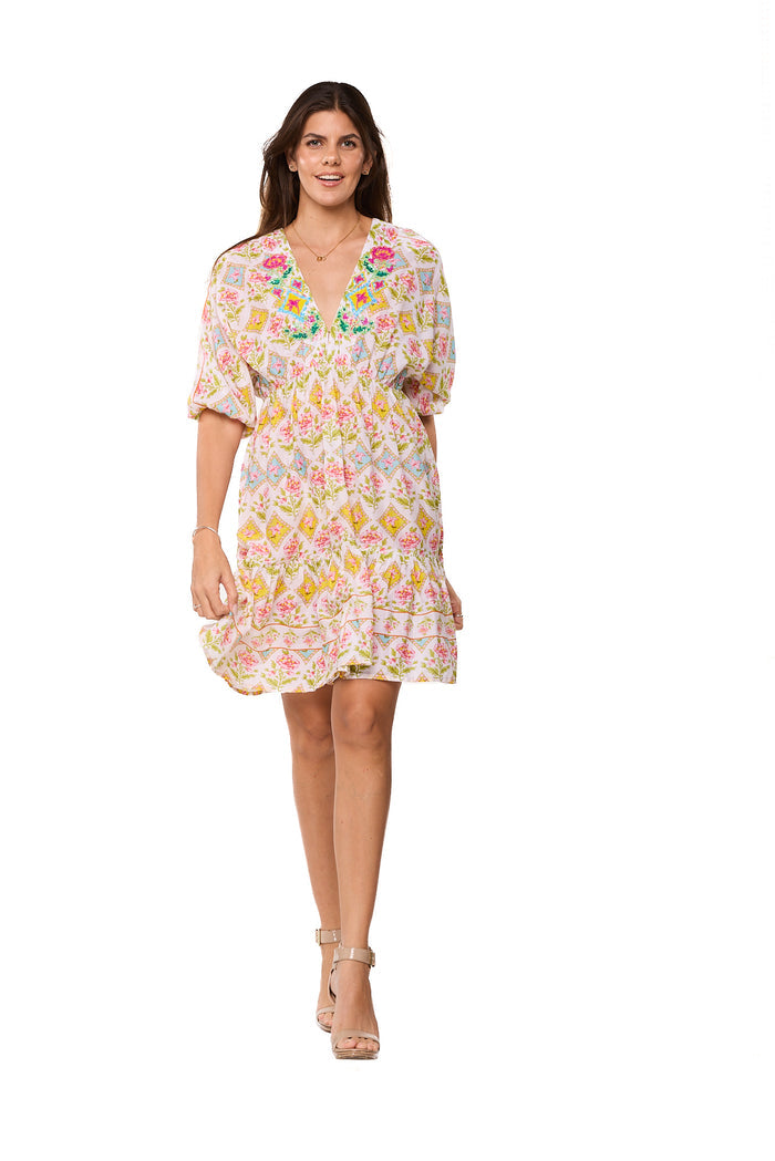 Pastel Bohemian Mini Dress-26658