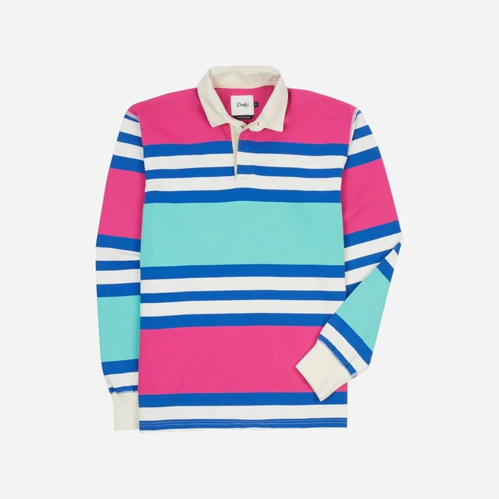PASTEL RUGBY SHIRT - PINK/BLUE-MINT