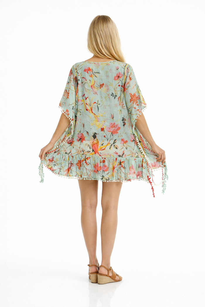 Printed cotton kaftan