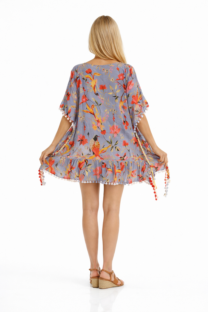 Printed cotton kaftan