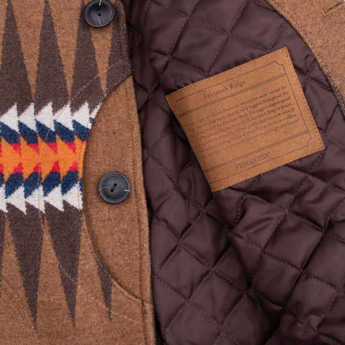 QUILTED FIELD WOOL VEST - SAWTOOTH RIDGE BROWN
