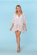 Ranee's white boho eyelet dress