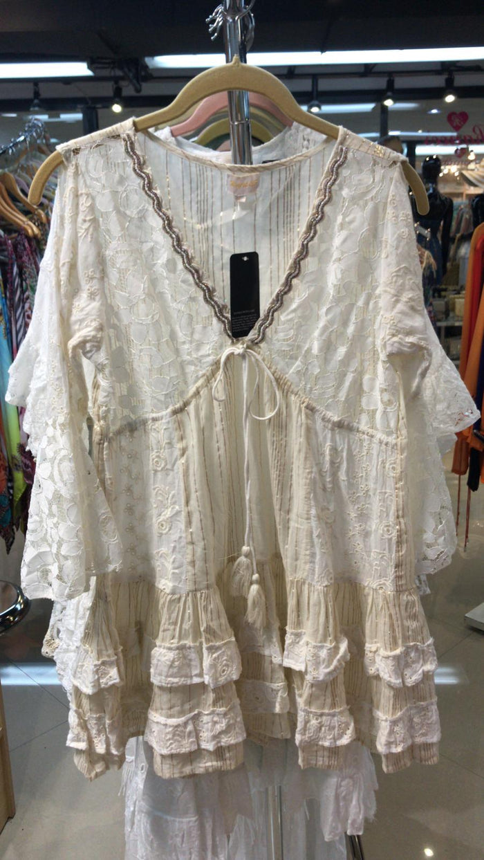 Ranee's white eyelet dress