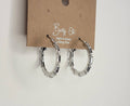 Rectangle Silver Hoop