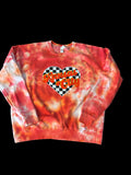 Red Tie Dye Sweatshirt