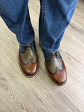 Rieker - Brown Mix Brouge Shoe