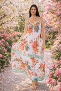 Romantic Floral Maxi Dress-26618