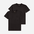 RRL Garment Dyed Pocket T-Shirt Two-Pack Black