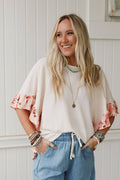 Ruffle Sleeve Top - Cream