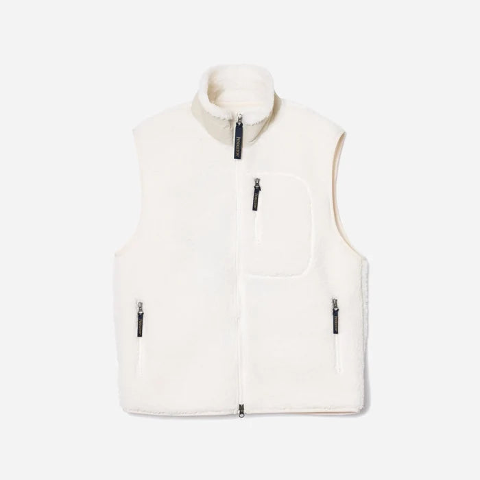 SHERPA BOA FLEECE VEST - IVORY