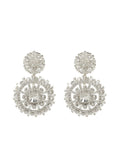 SILVER DROP EARRINGS WITH CRYSTALS