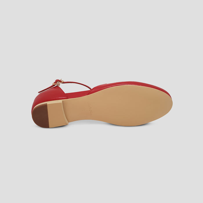 Charlie Stone Vintage Inspired Flats Retro 1940’s 1950’s Style Ladies Shoes red