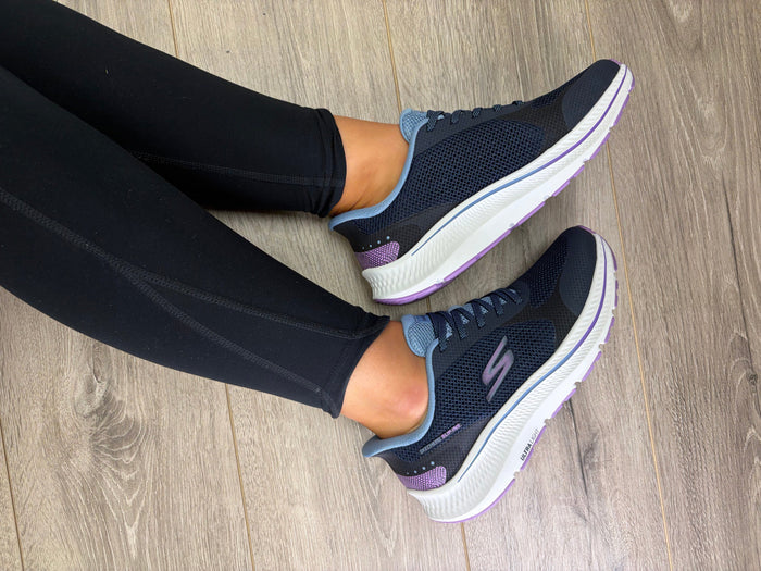Skechers - Navy/Purple Slip-in Trainer