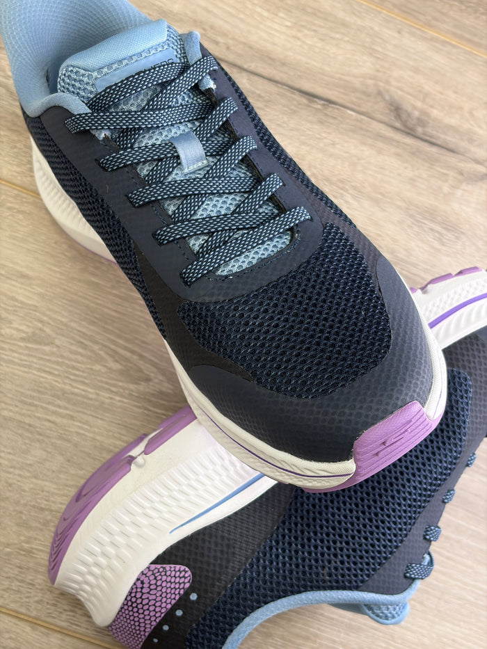 Skechers - Navy/Purple Slip-in Trainer