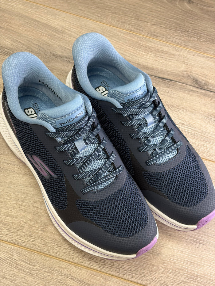 Skechers - Navy/Purple Slip-in Trainer