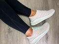 Skechers - White/Pink GO-WALK Slip - In Trainer