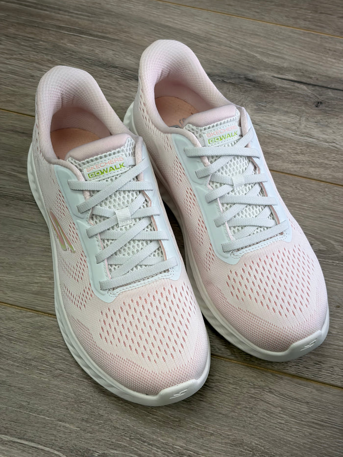 Skechers - White/Pink GO-WALK Slip - In Trainer