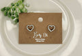 Skeleton Heart Style Post Earrings