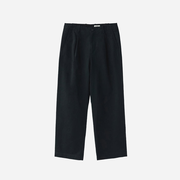 SLOB TWILL 2 PLEAT PANTS - DARK NAVY