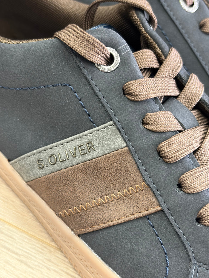s.Oliver - Navy/Brown Trainer