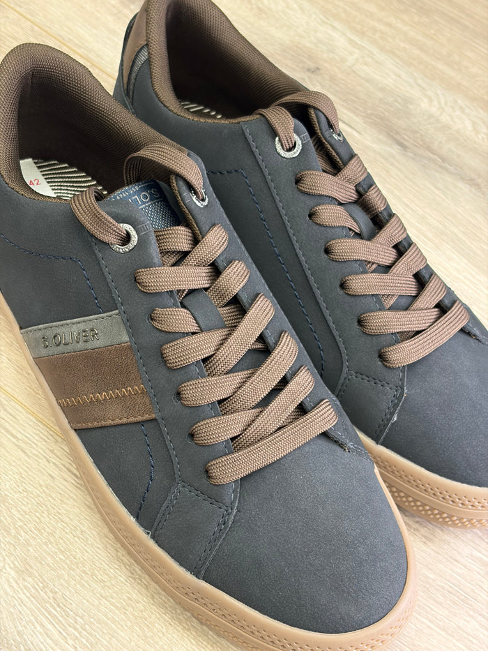 s.Oliver - Navy/Brown Trainer