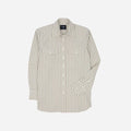 STRIPED WESTERN SHIRT - WHITE/SAND-NAVY