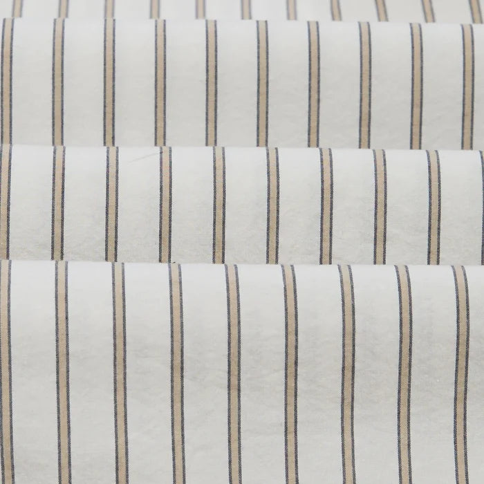 STRIPED WESTERN SHIRT - WHITE/SAND-NAVY