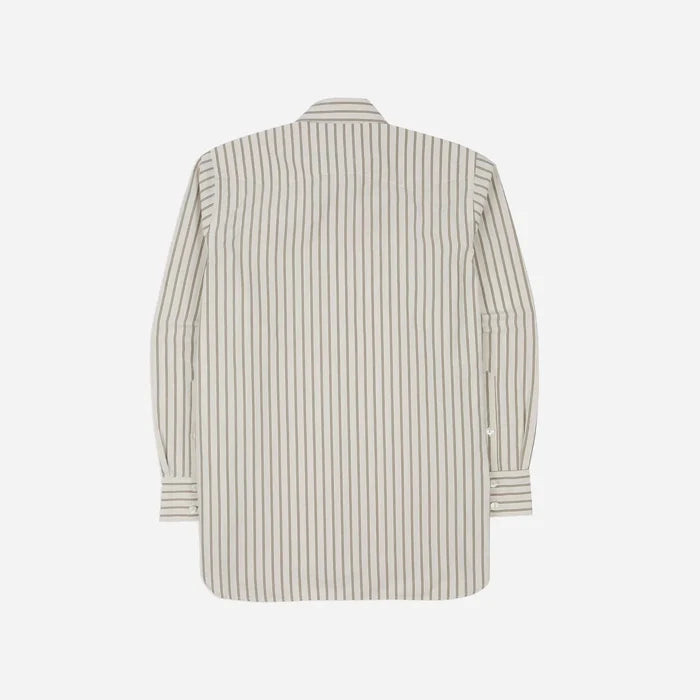 STRIPED WESTERN SHIRT - WHITE/SAND-NAVY