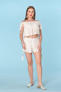Summer White shorts set, sexy short set