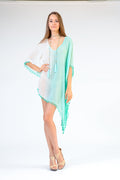 Tassel V-NECK TUNIC TOP KAFTAN OMBRE